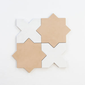 Star & Cross tiles Matt white