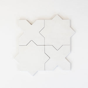 Star & Cross tiles Matt white