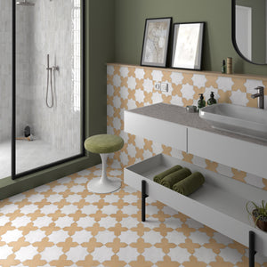 Star & Cross tiles Matt white